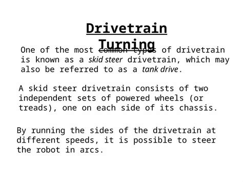 skid steer drive train|what is a drivetrain.